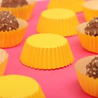 Форма для выпечки кексов бумажная UPAK LAND, 3.5×2 см, одноразовая, жёлтая - Фото 1