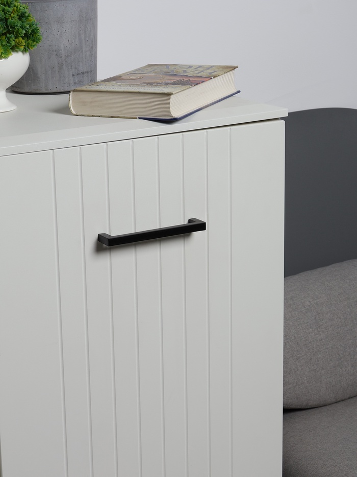 Ручка-скоба CAPPIO SQUARE2 RSC007, алюминий, м/о 128 мм, цвет черный - Фото 1