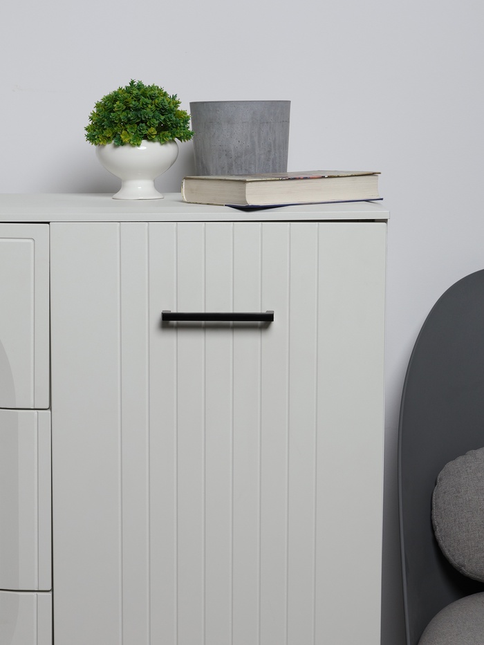 Ручка-скоба CAPPIO SQUARE2 RSC007, алюминий, м/о 128 мм, цвет черный - Фото 1