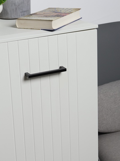 Ручка-скоба CAPPIO SQUARE RSC008, нержавеющая сталь, м/о 128 мм, цвет черный