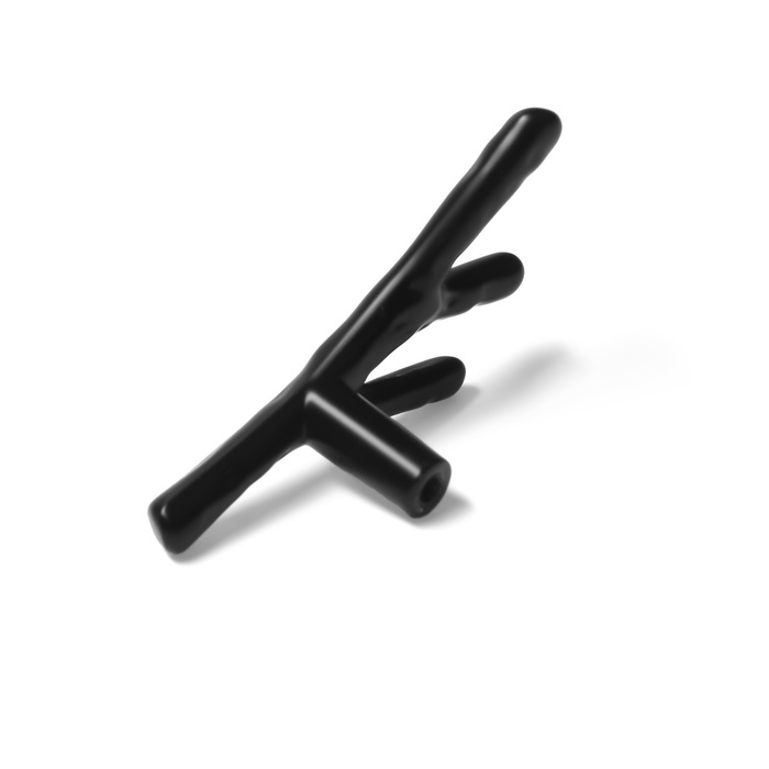 Ручка-кнопка CAPPIO "Ветка", цвет черный - фото 18546925