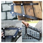 Складная линейка ТУНДРА, для позиционирования отверстий при сверлении, 6 углов, 25-45-60 - Фото 16