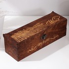 Ящик для вина Adelica «Тоскана», 33,5×10×10,2 см, цвет тёмный шоколад - фото 8142586