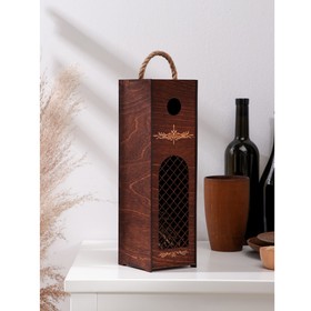Ящик для вина Adelica «Пьемонт», 34x10,5x10,2 см, цвет тёмный шоколад