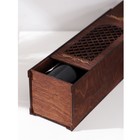 Ящик для вина Adelica «Пьемонт», 34×10,5×10,2 см, цвет тёмный шоколад - фото 4339251