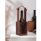 Ящик для вина Adelica «Венето», 34×10,5×10,2 см, цвет тёмный шоколад - Фото 2