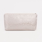 Косметичка - пенал на молнии, маленькая, с буквами, белая - Фото 3