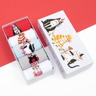 Набор новогодних женских носков "Котики" р. 36-39 (23-25 см), 5 пар - Фото 1