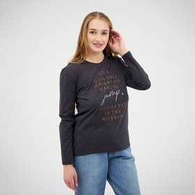 Лонгслив женский, цвет графит, размер 54 7513869