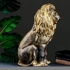 Фигура "Лев сидящий" черное золото, 40х25х55см - фото 8839154