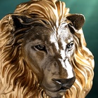 Фигура гипс «Лев сидящий», чёрное золото, 40×25×55 см - Фото 6