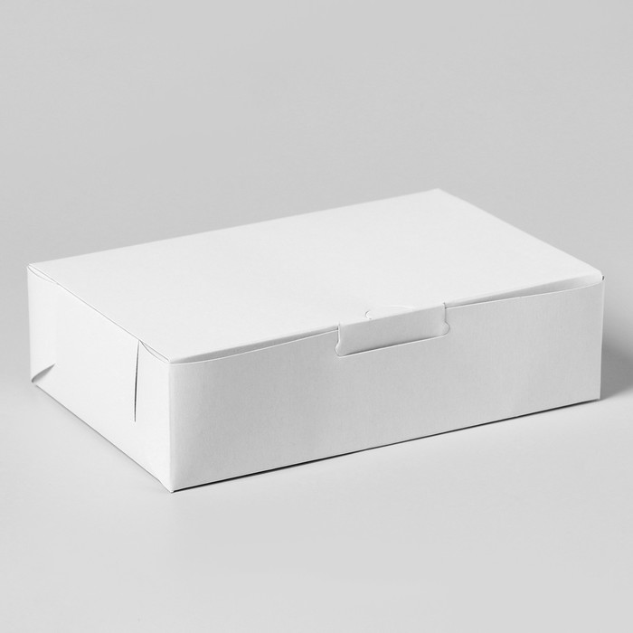 Коробка с замком, белая,15 х 10 х 4 см - Фото 1