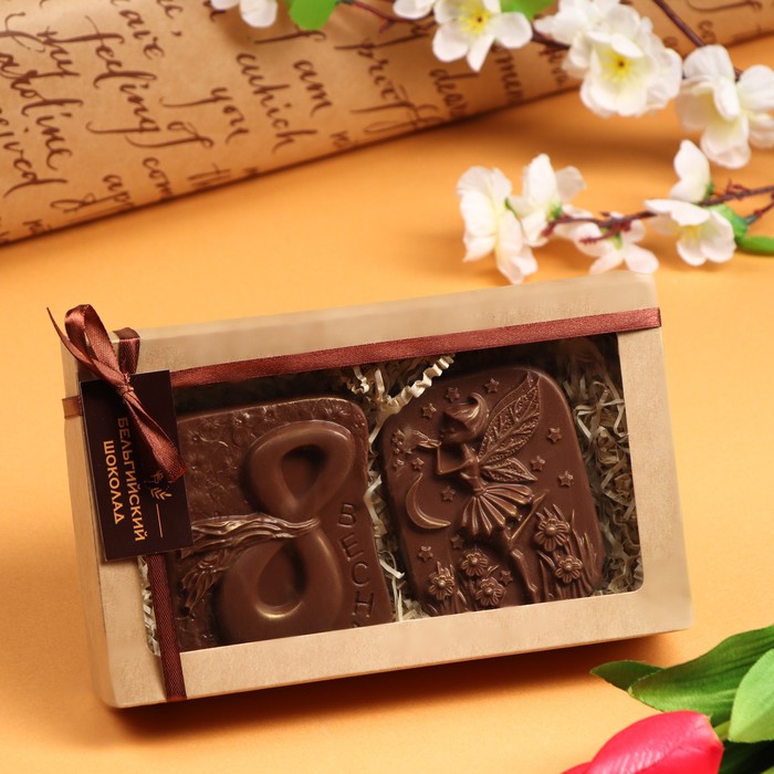 Шоколадные фигурки, 2 в 1 «8 марта Весна + Фея»,160 г