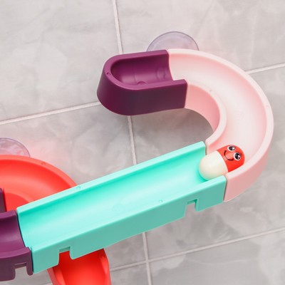 Игрушка для ванны Крошка Я «Водная горка», 5 деталей, 3 игрушки, ковш, на присосках