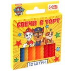 Свечи для торта «С Днем Рождения», 12 штук, Щенячий Патруль - Фото 3