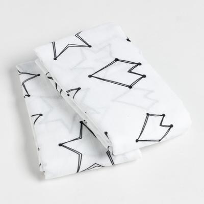 Набор пеленок муслиновых Крошка Я «Геометрия» 75×120 см-2 шт., 100% хлопок