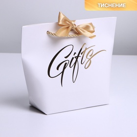 Пакет подарочный, упаковка, «Gifts», 14 х 17 х 7 см (комплект 2 шт)