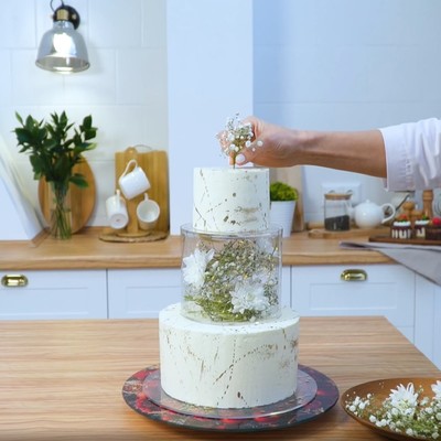 Фальш ярус для торта круглый, d=18 см, h=10 см, пенопласт, белый