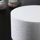 Фальш ярус для торта круглый, d=20 см, h=10 см, пенопласт, белый - Фото 2