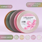 Атласная лента, набор 5 шт. «Тёплый день», 6 мм, 23±1 м - Фото 1