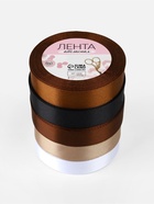 Атласная лента, набор 5 шт. «Уютный», 20 мм, 23±1 м - Фото 4