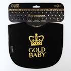 Нагрудник/слюнявчик для кормления «Gold baby» на кнопке - Фото 3
