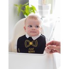 Нагрудник/слюнявчик для кормления «Little boss» на кнопке - Фото 3