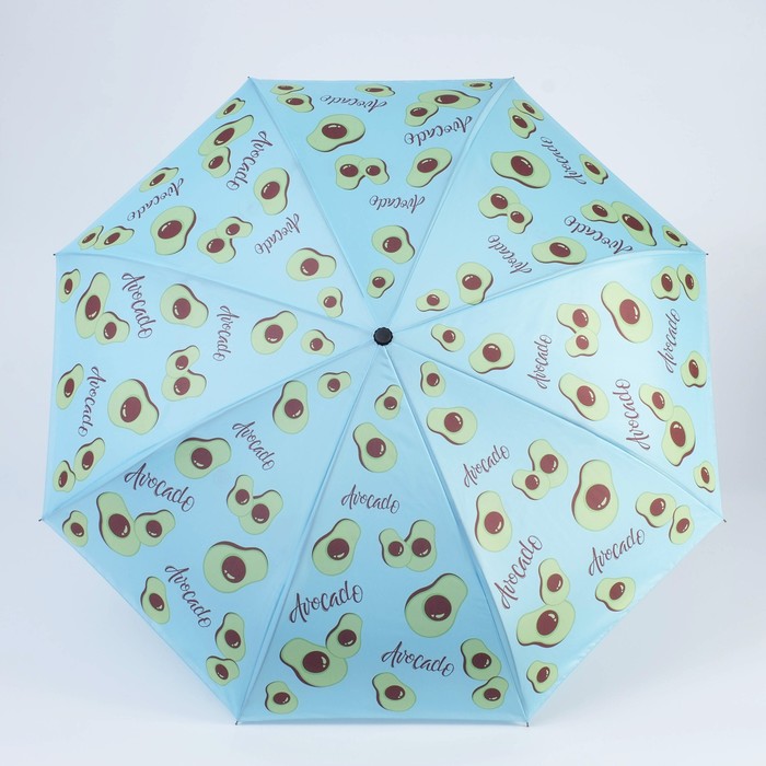 Зонт-наоборот Avocado lover, 8 спиц, d =108 см, цвет голубой - фото 1885270792