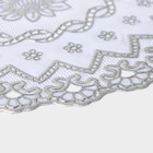 Набор салфеток ажурных Доляна «Астры», 30×30 см, 4 шт, ПВХ, цвет серебряный - фото 4618488