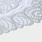 Салфетки сервировочные на стол Доляна «Листья», ажурные, 46×30 см, 4 шт., ПВХ, серебряные - Фото 3