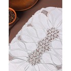 Салфетки сервировочные на стол Доляна «Листья», ажурные, 46×30 см, 4 шт., ПВХ, цвет серебряный - Фото 3