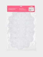 Набор салфеток ажурных Доляна «Листья», 46×30 см, 4 шт, ПВХ, цвет серебро - фото 809220029