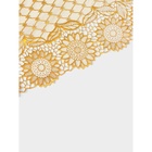 Дорожка сервировочная на стол «Букет», ажурная, 84×40 см, ПВХ, золотая - фото 23535896