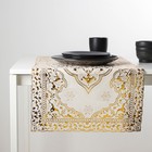 Салфетка ажурная для стола «Восток», 84×40 см, ПВХ, цвет золотой - фото 318714255