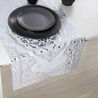 Дорожка на стол «Восток», ажурная, 84×40 см, ПВХ, серебряная - Фото 2