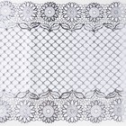 Салфетка ажурная для стола «Букет», 84×40 см, ПВХ, цвет серебро - фото 4528114