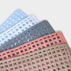 Коврик противоскользящий в ванну Доляна «Клеточка», на присосках, 50×50 см, МИКС - Фото 4