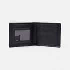 Портмоне без застёжки, для купюр, для карт, цвет чёрный - фото 53808206