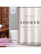 Штора для ванны Доляна SHOWER с люверсами, 180×180 см - Фото 1