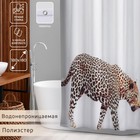 Штора для ванны Доляна «Гепард» с люверсами, 180×180 см - фото 9478624