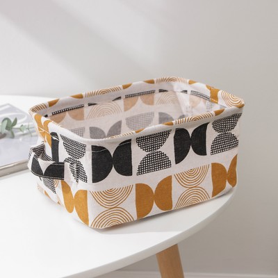 Корзинка для хранения с ручками Доляна «Песок», 23,5×17×12 см, цвет коричневый