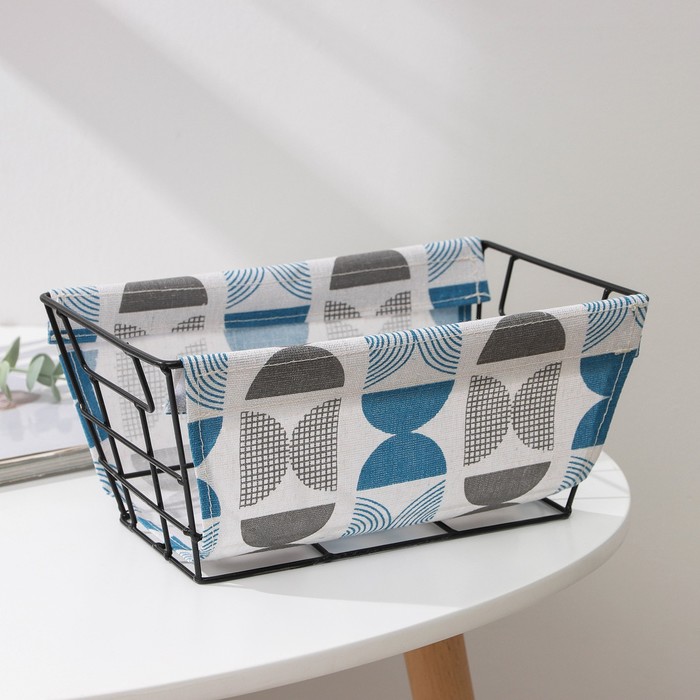 Корзинка для хранения Доляна «Песок», 25,5×15,5×12 см, цвет голубой - Фото 1