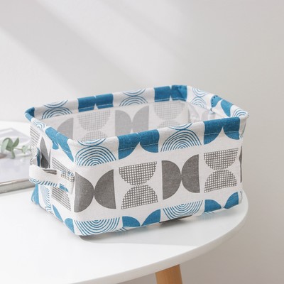 Корзинка для хранения с ручками Доляна «Песок», 23.5×17×12 см, цвет голубой