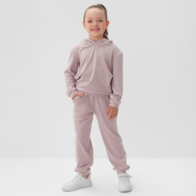 Костюм детский (толстовка, брюки) KAFTAN «Basic line» размер 32 (110-116 см), лиловый