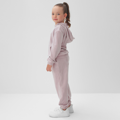 Костюм для девочки (толстовка, брюки) KAFTAN: Soft plushy, лиловый, размер 32 (110-116 см)