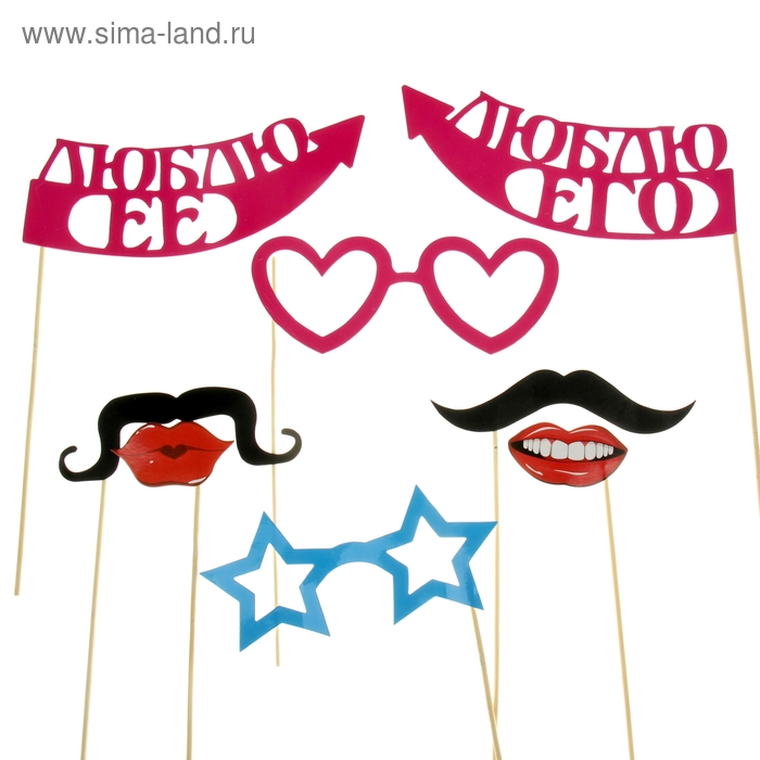 Набор усов для фото "Усатая свадьба" - Фото 1