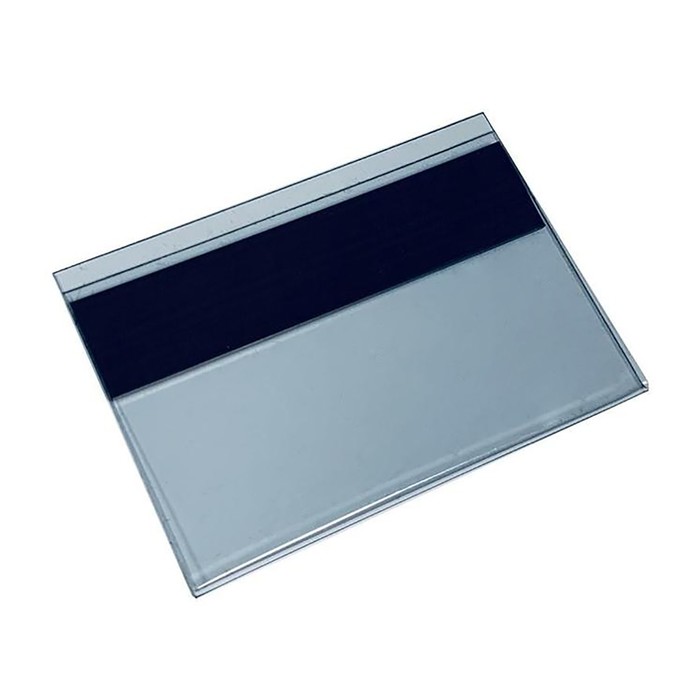 Ценникодержатель навесной на магните 40х60, ПВХ 0,5, цвет прозрачный ...