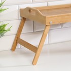 Столик - поднос для завтрака с ручками, складной, бамбук - Фото 8