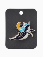 Брошь «Кит и полумесяц», цветная в золоте  (артикул 6970863)  большой выбор товаров оптом и в розницу по низким ценам с доставкой