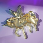 Брошь «Единорог» и фея, цвет матовое золото - Фото 2